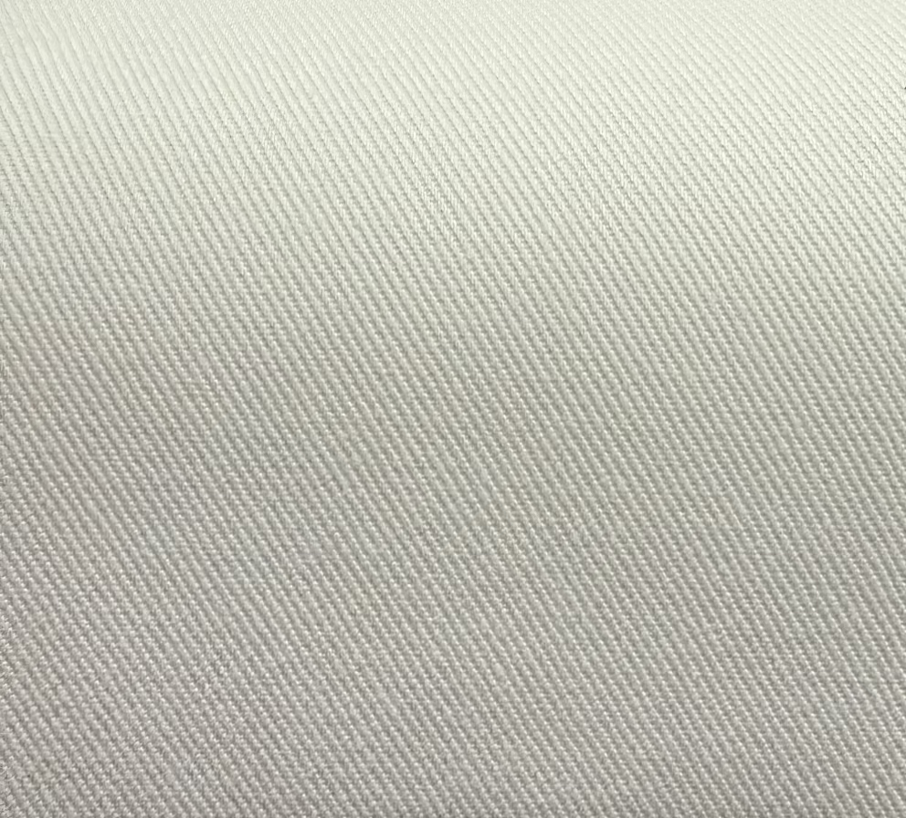 A close-up image of a gray cotton fabric, showing its texture and color.