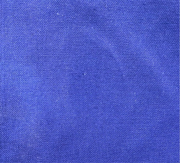 blue textured fabric with a visible thread count.